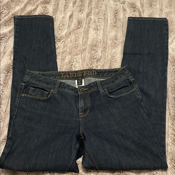 Lands' End Deep Indigo Jeans - Picture 2 of 4